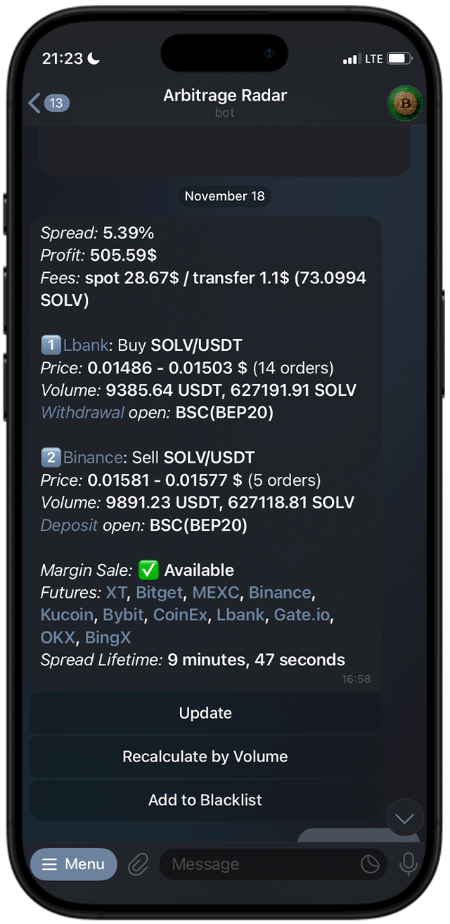 Review of Arbitrage Radar Cross-Exchange Arbitrage Scanner